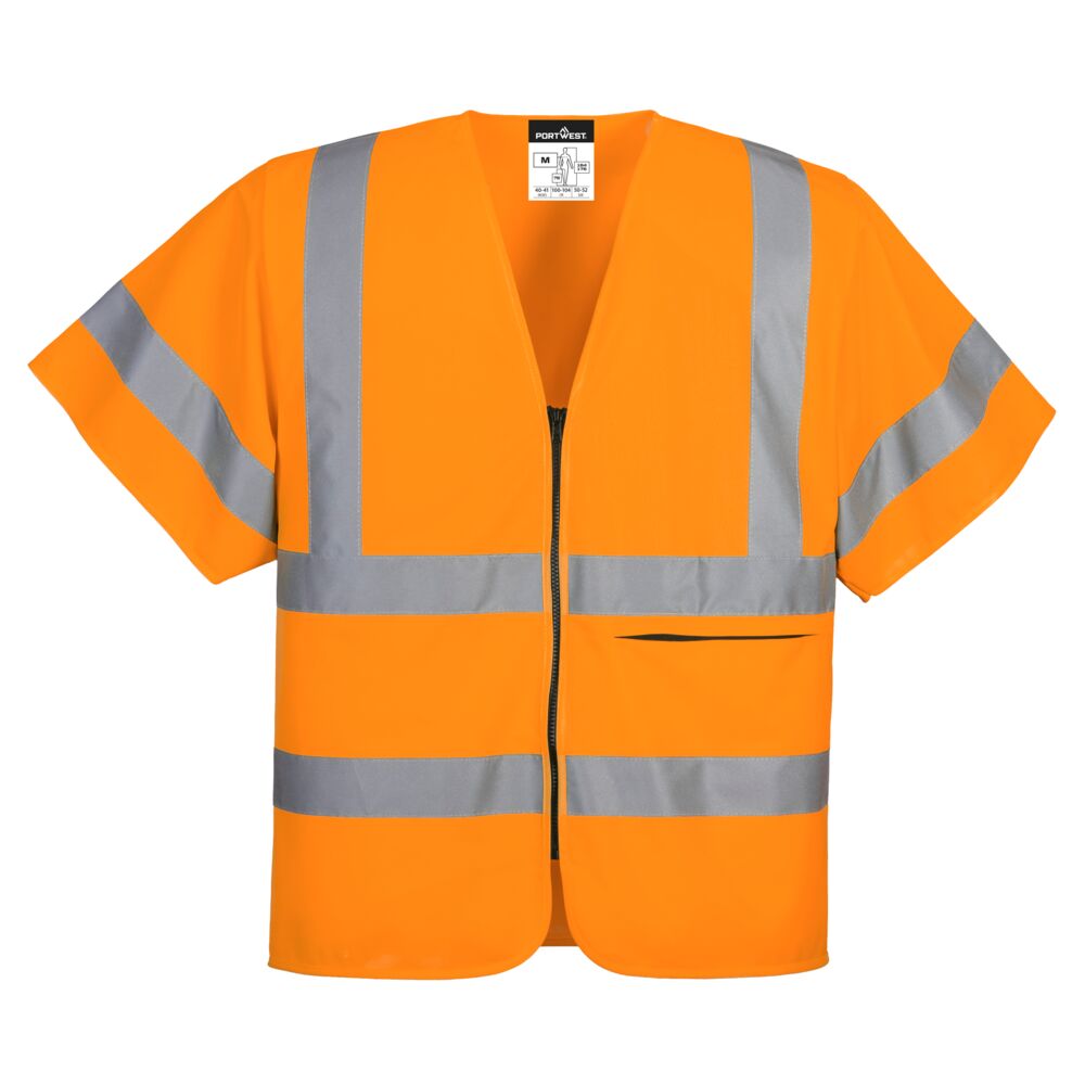 Hi-Vis Band and Brace Zip Vest S/S (C372)