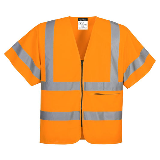 Hi-Vis Band and Brace Zip Vest S/S (C372)