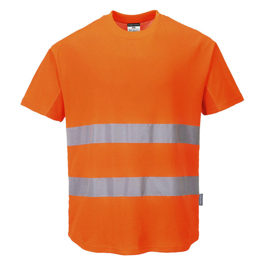Hi-Vis Cotton Comfort Mesh Insert T-Shirt S/S (C394)