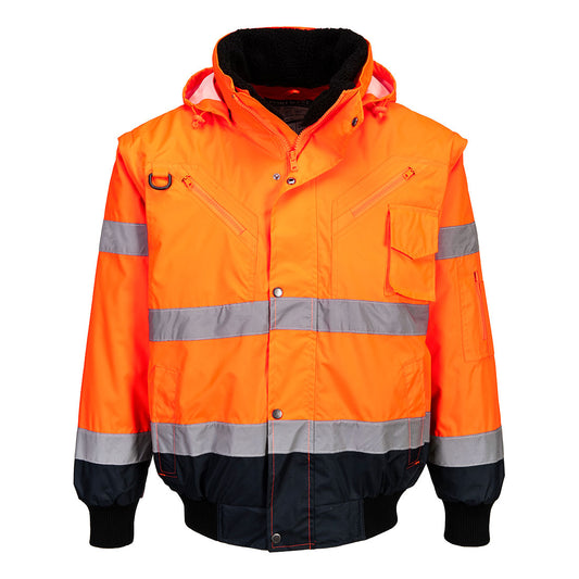 Hi-Vis 3-in-1 Contrast Bomber Jacket (C465)