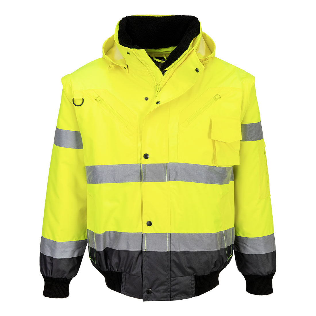 Hi-Vis 3-in-1 Contrast Bomber Jacket (C465)