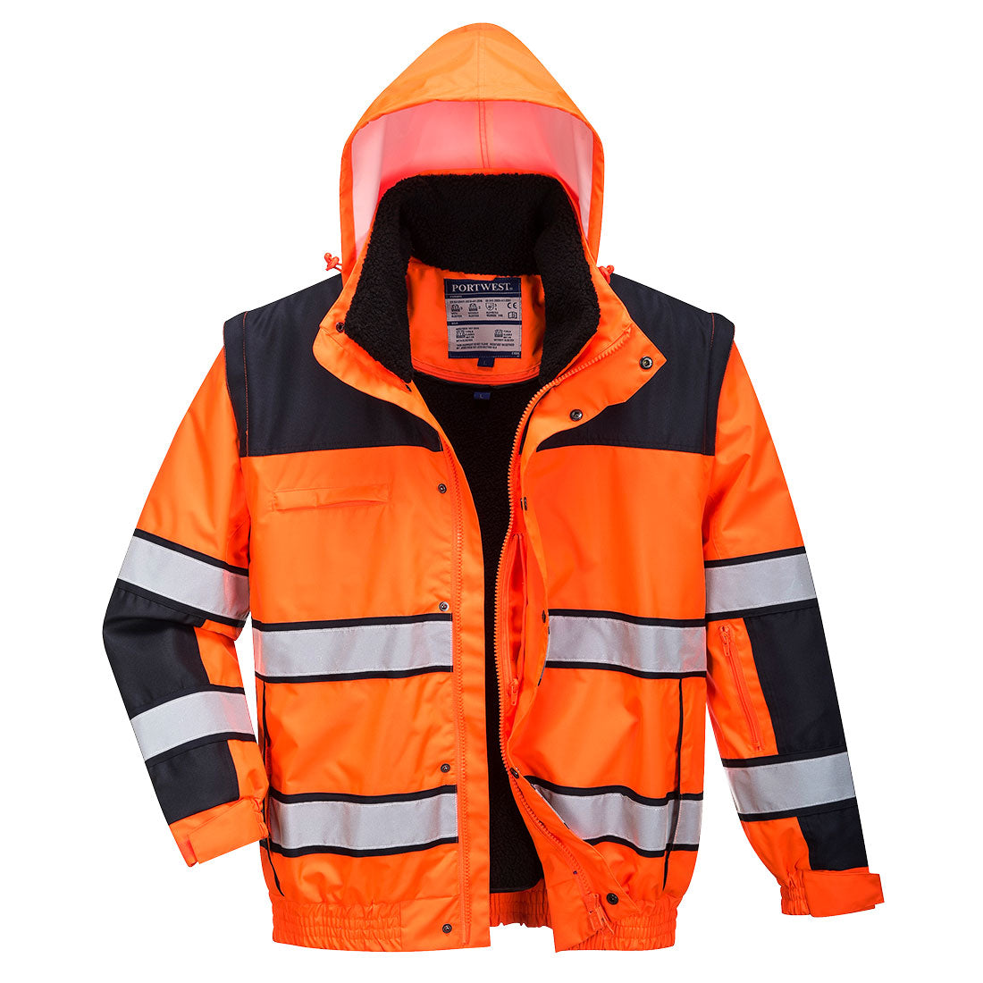 Hi-Vis 3-in-1 Contrast Winter Bomber Jacket (C466)