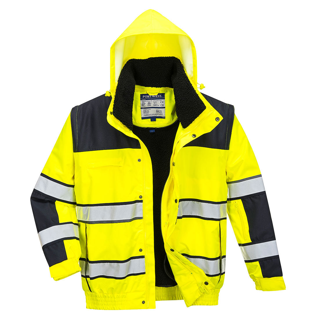 Hi-Vis 3-in-1 Contrast Winter Bomber Jacket (C466)