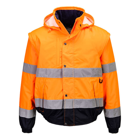 Hi-Vis 2-in-1 Contrast Bomber Jacket (C468)