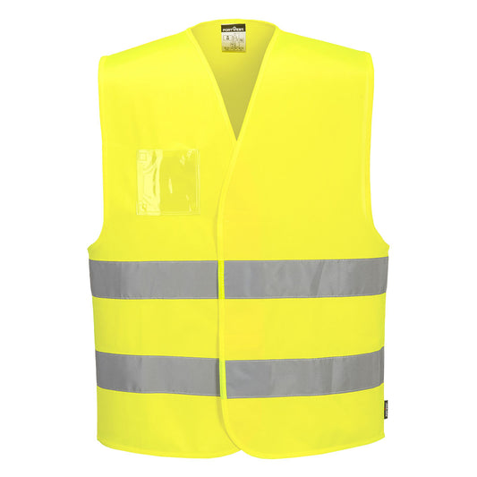 Hi-Vis Two Band Dual ID Holder Vest (C475)