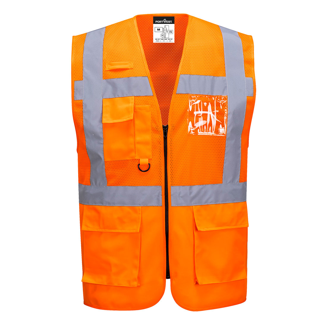 Madrid Hi-Vis Half Mesh Executive Vest (C496)
