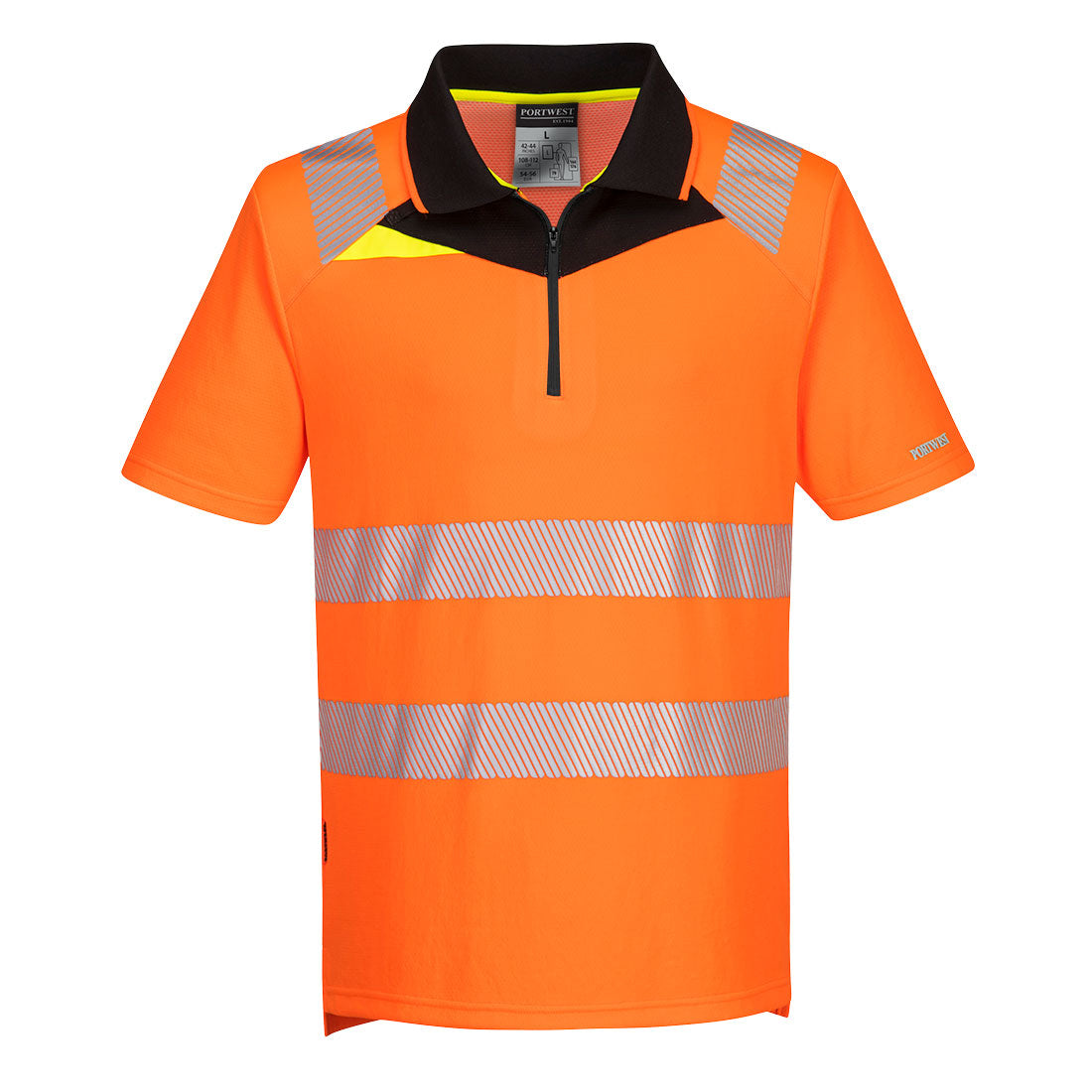 DX4 Hi-Vis Zip Polo Shirt S/S (DX412)