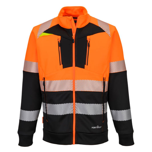DX4 Hi-Vis Class 1 Funnel Neck Zipped Sweatshirt (DX490)