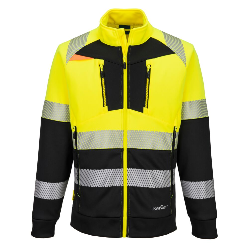 DX4 Hi-Vis Class 1 Funnel Neck Zipped Sweatshirt (DX490)