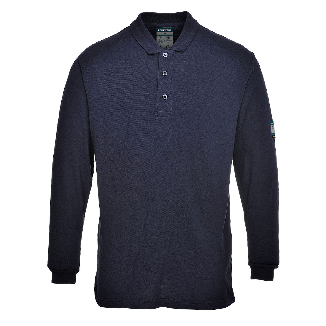 Modaflame Knit FR Long Sleeve Polo Shirt (FR10)