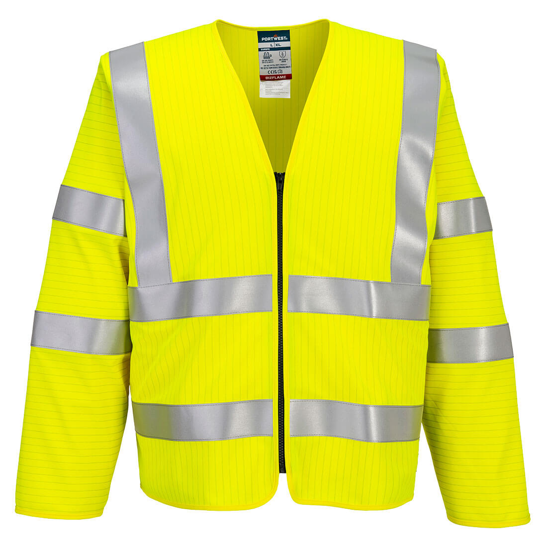 Bizflame Hi-Vis FR Long Sleeve Zip Vest (FR616)
