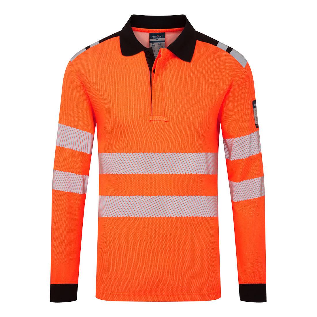 PW3 Modaflame Knit HVO FR Long Sleeve Polo Shirt (FR734)