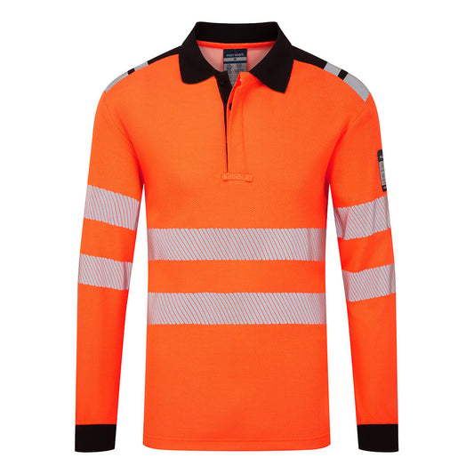 PW3 Modaflame Knit HVO FR Long Sleeve Polo Shirt (FR734)