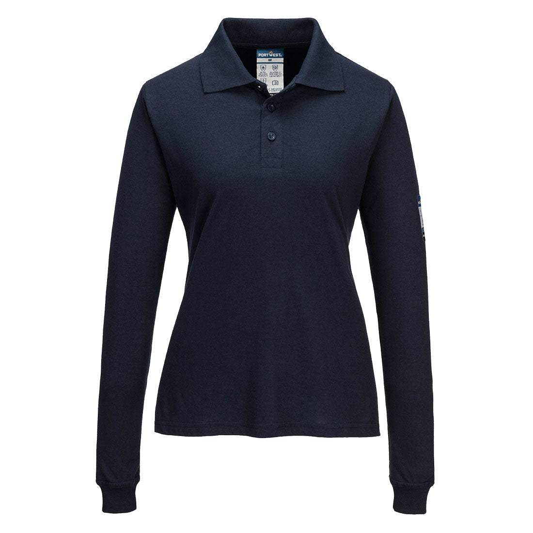 Modaflame Knit FR Women's Long Sleeve Polo Shirt (FR758)