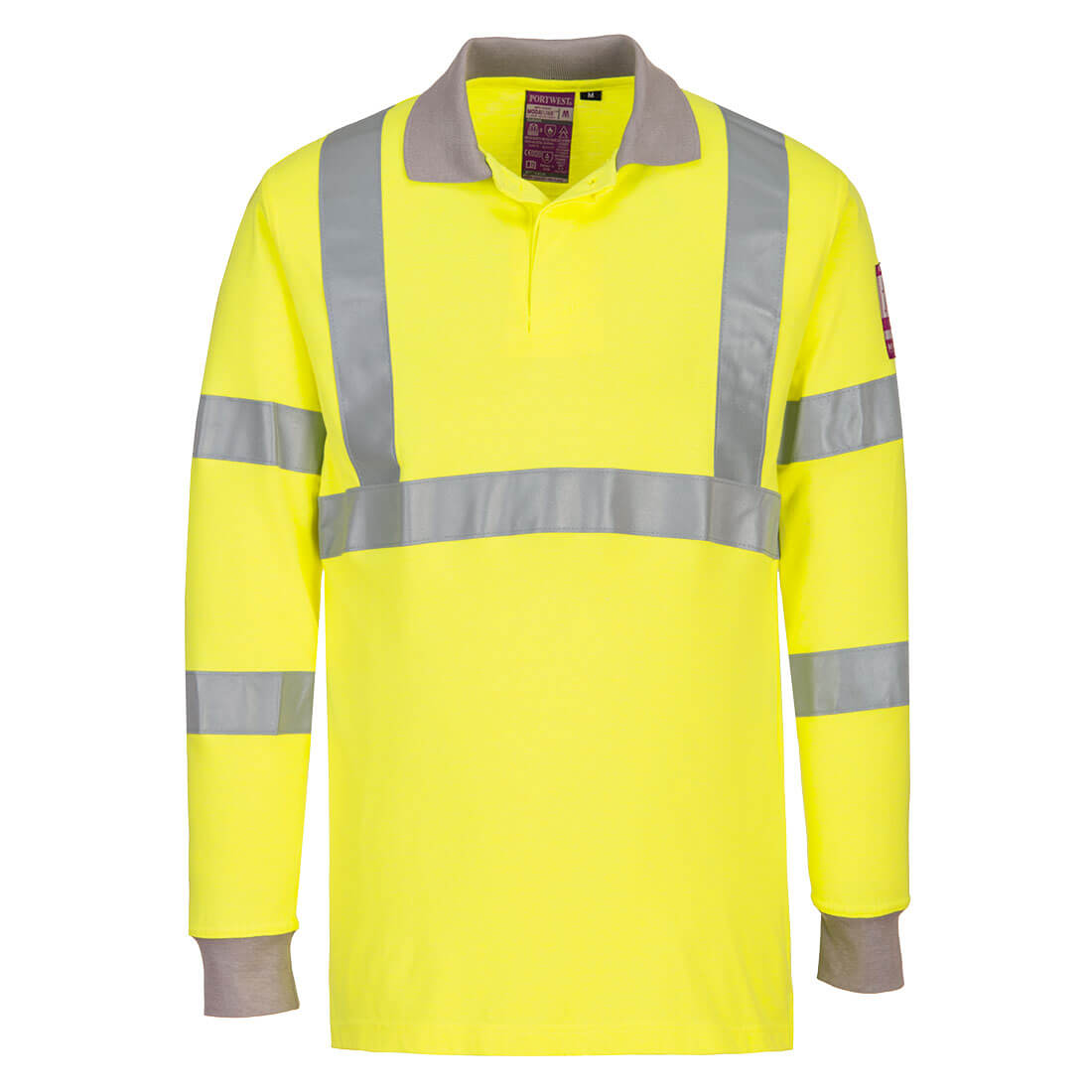 Modaflame Knit Hi-Vis FR Long Sleeve Polo Shirt (FR77)