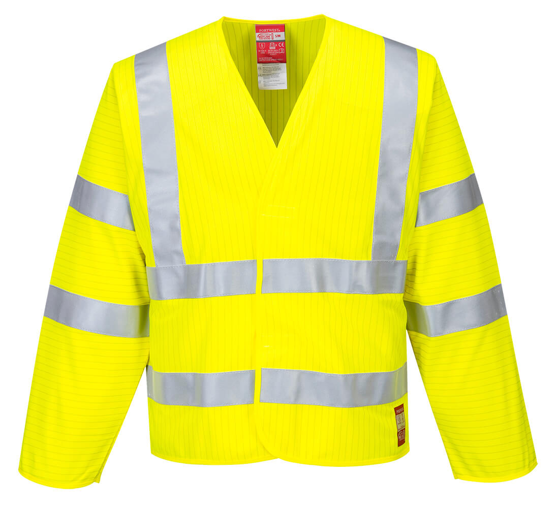Bizflame Hi-Vis FR Long Sleeve Vest (FR85)