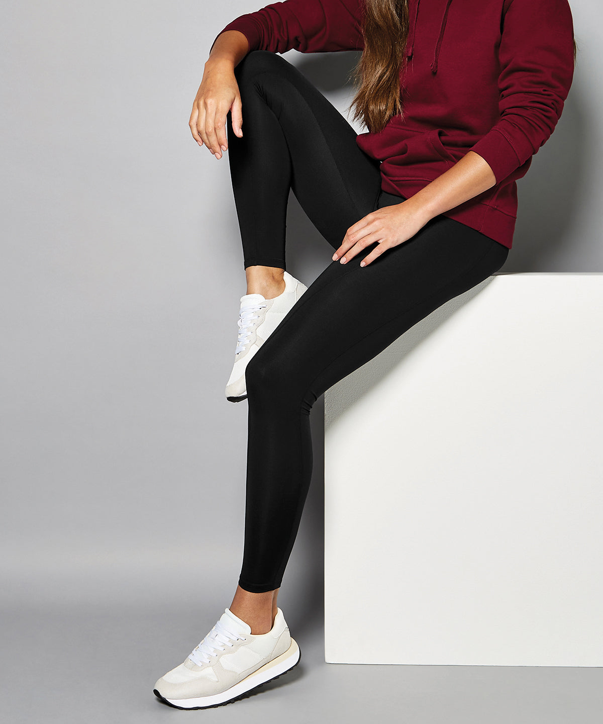 Grey Melange - Gamegear® full length leggings (fashion fit)