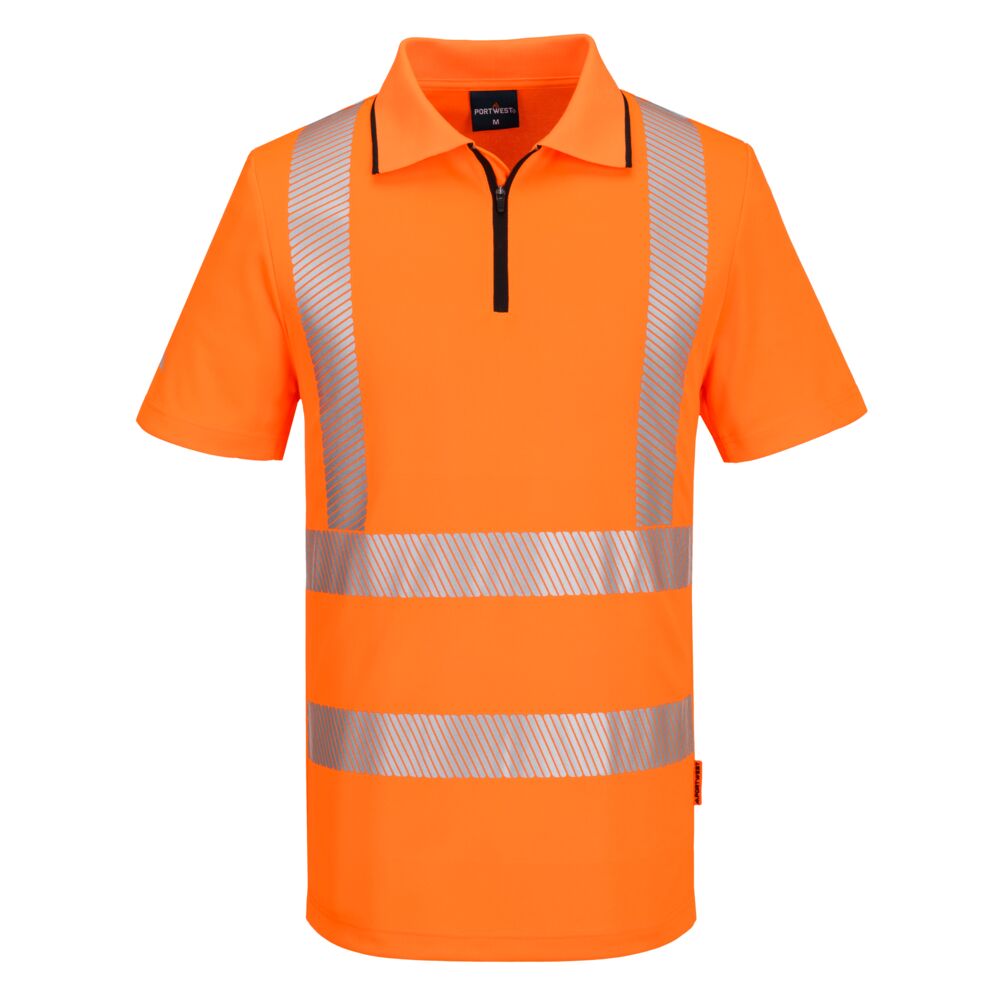 KX3 Sport Hi-Vis Zip Polo Shirt S/S (KX302)