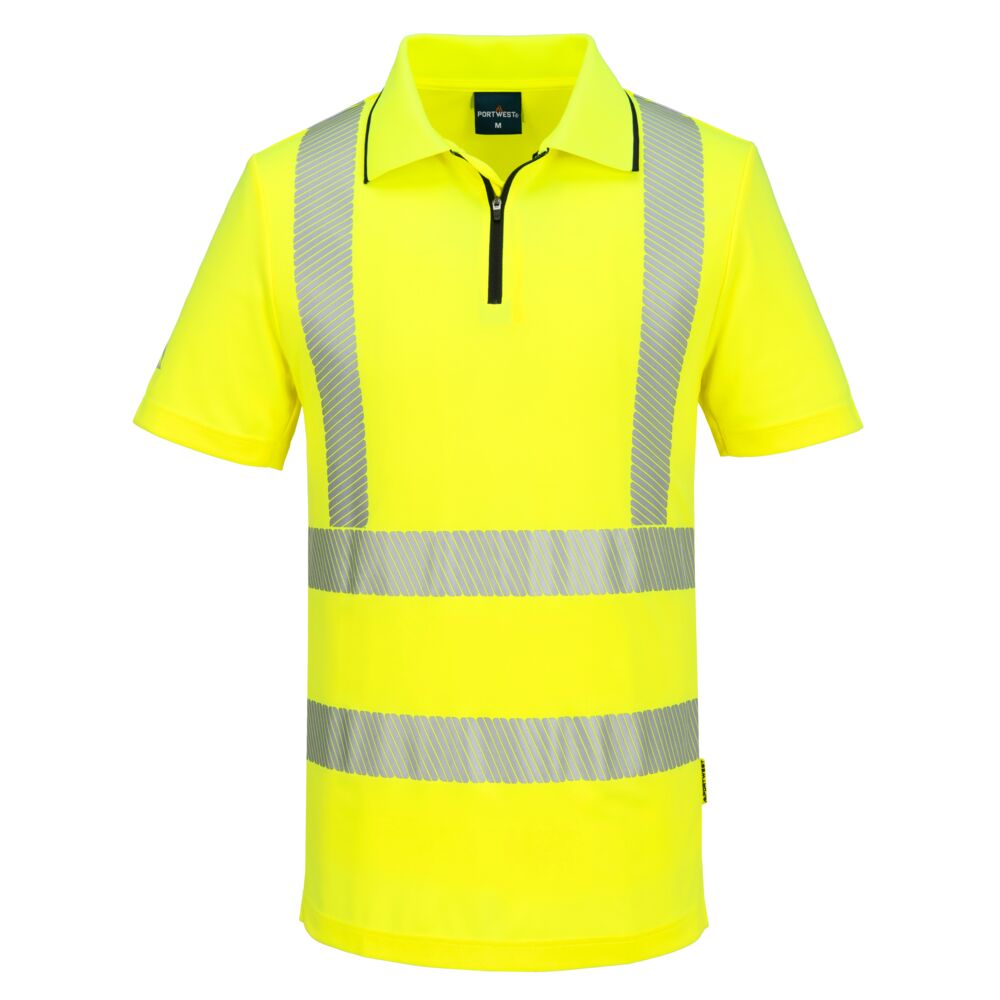 KX3 Sport Hi-Vis Zip Polo Shirt S/S (KX302)