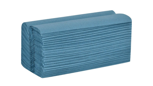Blue 1 Ply C-Fold Paper Hand Towel (Case/2400)