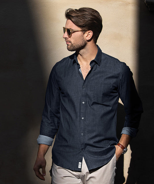 Indigo Blue - Torrance modern fit – raw and stylish denim shirt