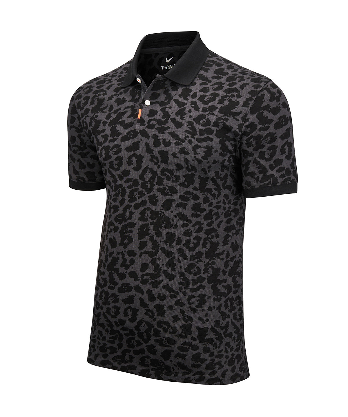 Smoke Grey/Black - Nike polo golf primal print slim
