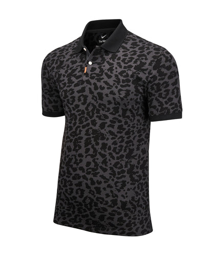 Smoke Grey/Black - Nike polo golf primal print slim