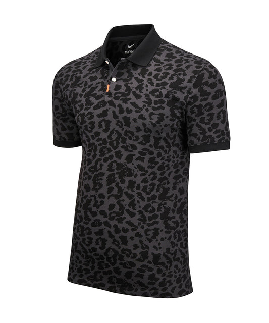 Smoke Grey/Black - Nike polo golf primal print slim