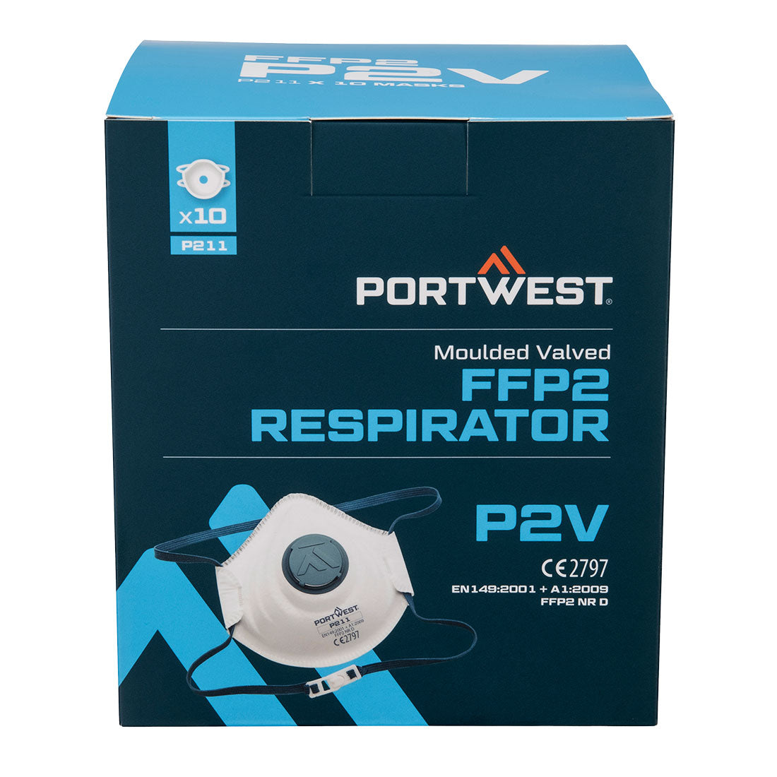 Moulded FFP2 Valved Respirator (Pk10) (P211)
