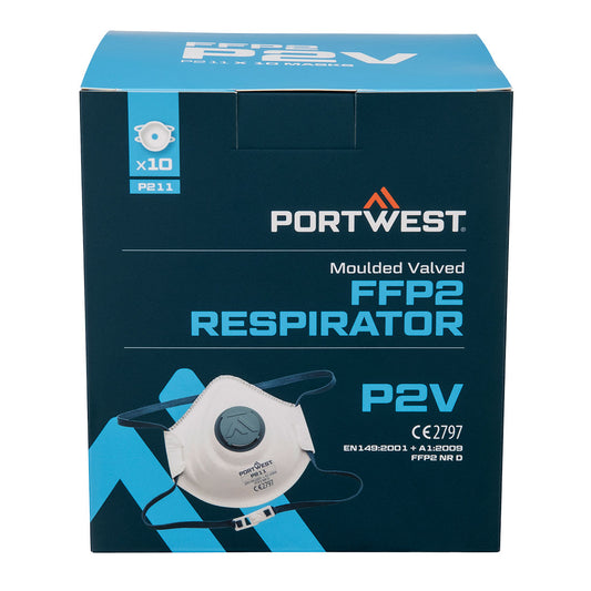Moulded FFP2 Valved Respirator (Pk10) (P211)
