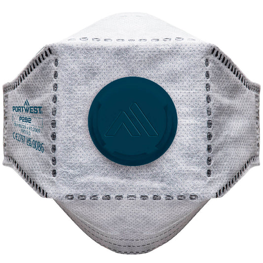 EAGLE FFP2 Valved Carbon Fold Flat Respirator (Pk10) (P292)