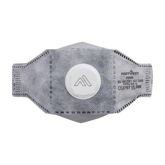 EAGLE FFP3 Valved Carbon Fold Flat Respirator (Pk10) (P392)