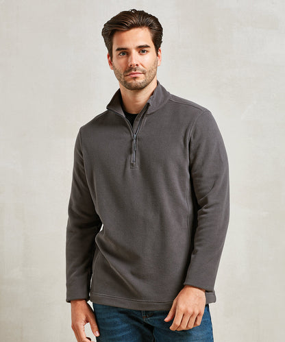 Dark Grey - Unisex ‘Recyclight’ 1/4 zip microfleece