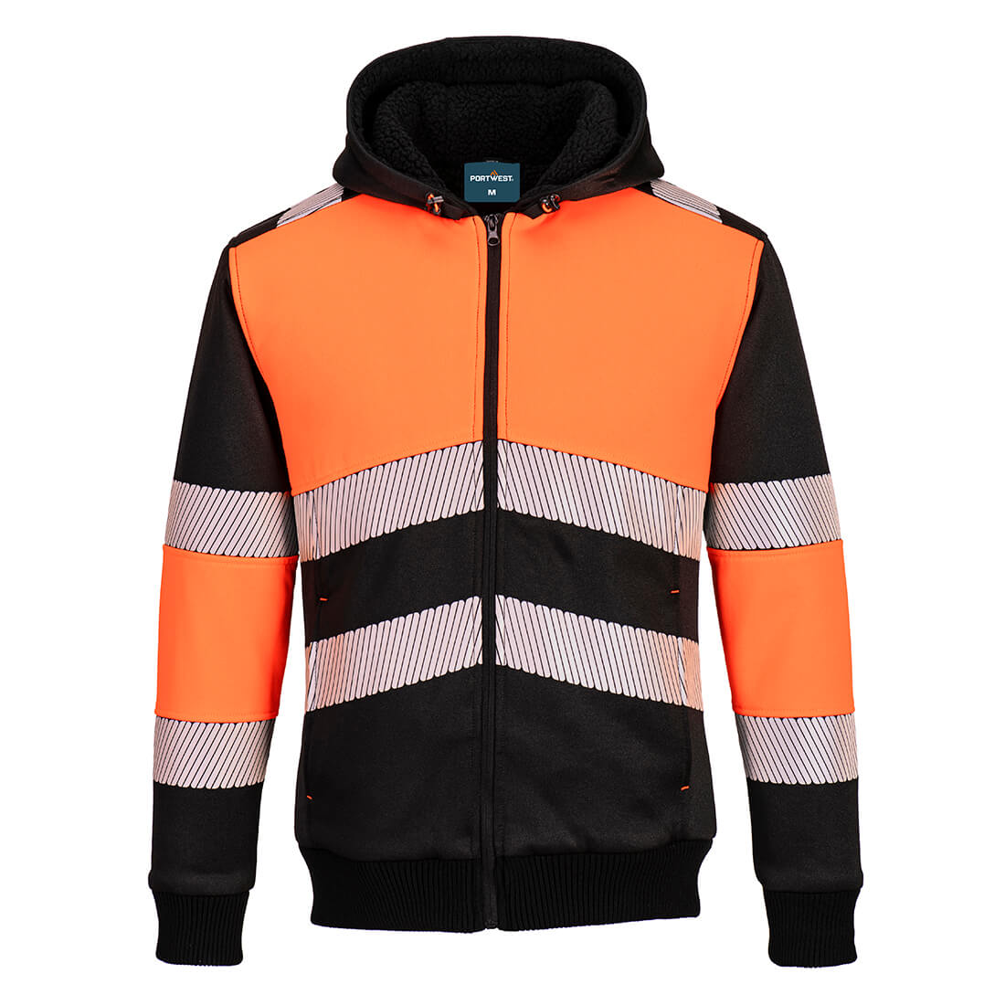 PW3 Hi-Vis Zipped Class 1 Winter Hoodie (PW377)