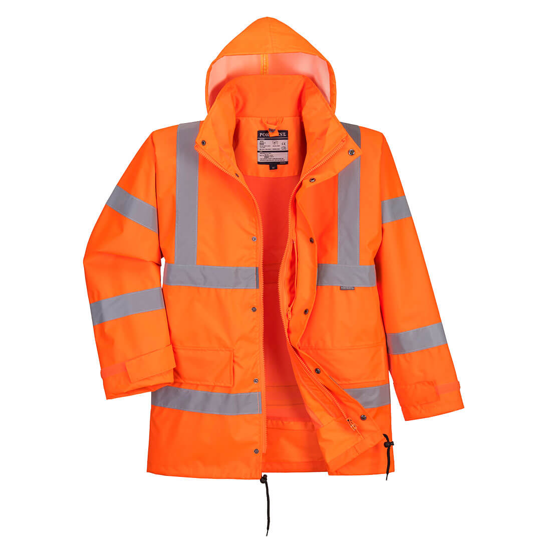Hi-Vis Breathable Interactive Rain Traffic Jacket (RT63)