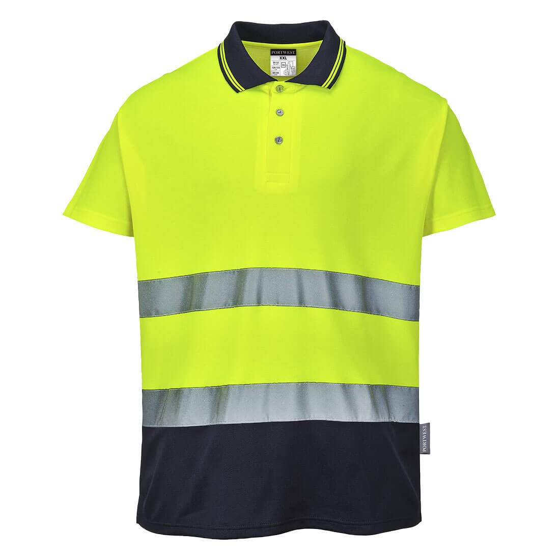 Hi-Vis Cotton Comfort Contrast Polo Shirt S/S (S174)