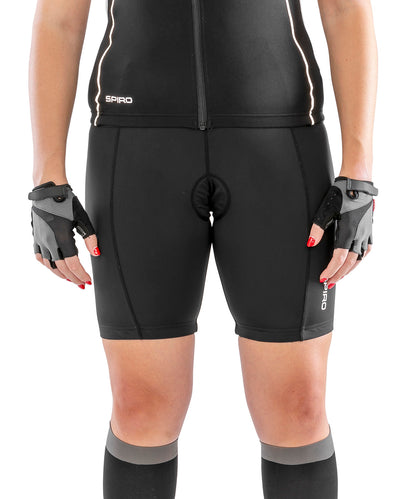 Black - Women's padded bikewear shorts