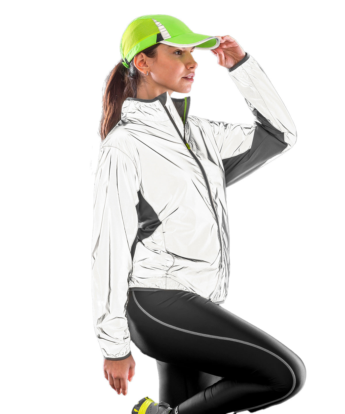 Neon White - Luxe reflective hi-vis jacket