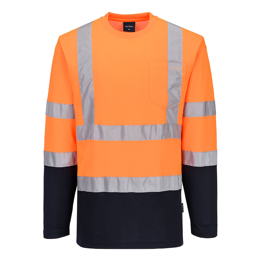 Hi-Vis Cotton Comfort Contrast T-Shirt L/S (S280)