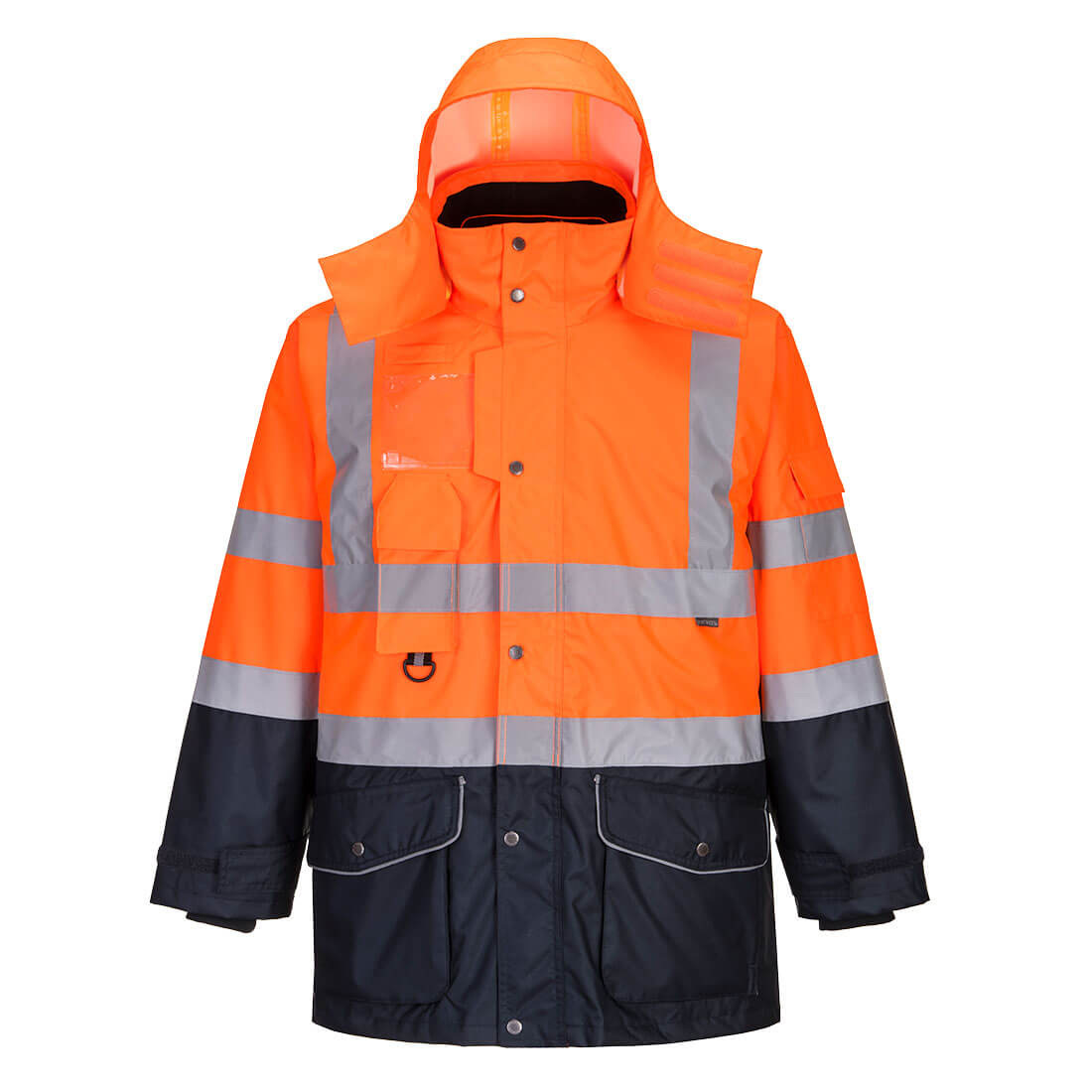 Hi-Vis Breathable 7-in-1 Contrast Traffic Jacket (S426)