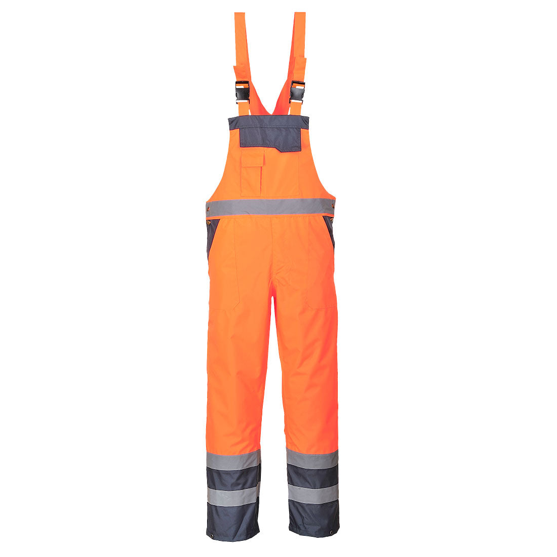Hi-Vis Breathable Contrast Rain Bib and Brace (S488)