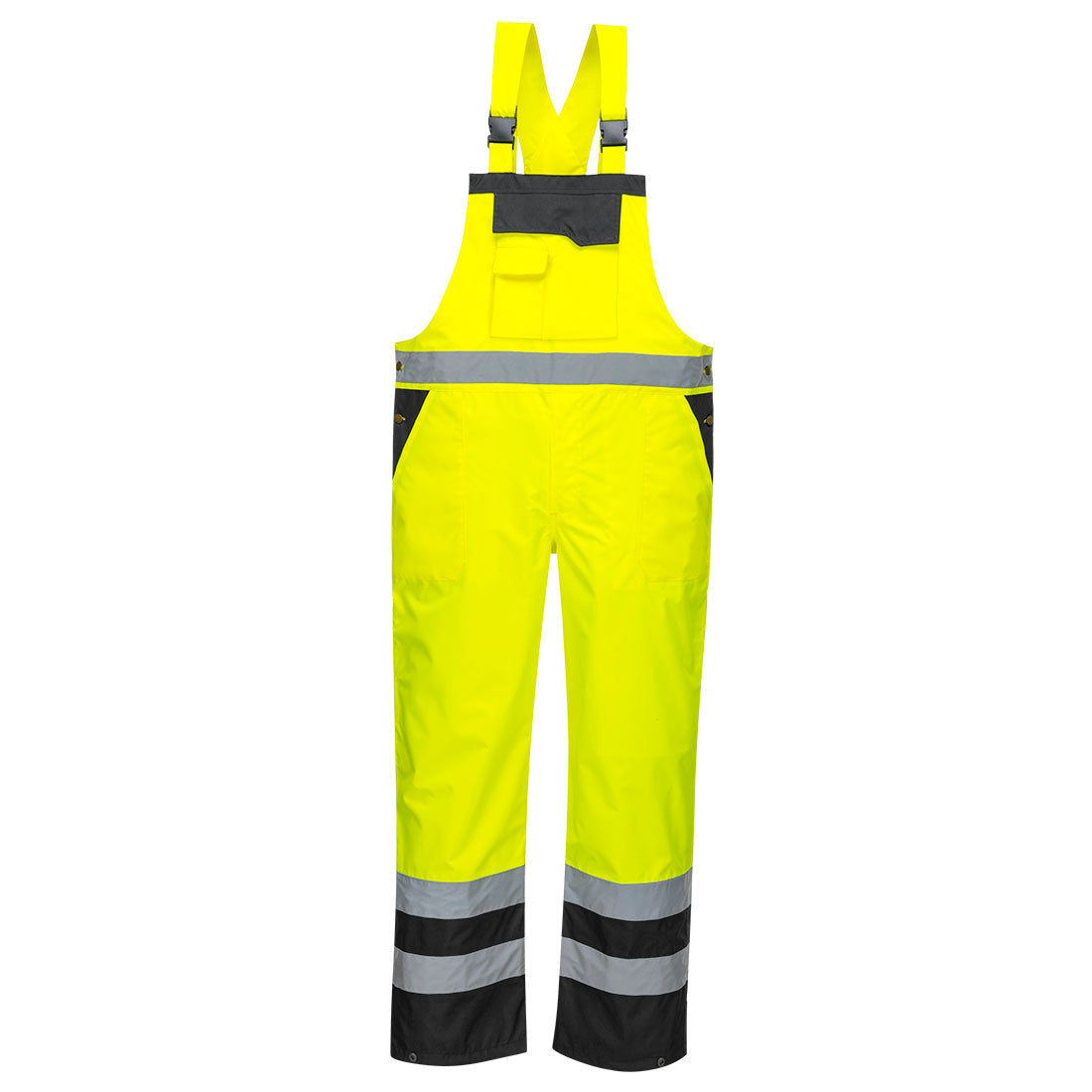 Hi-Vis Breathable Contrast Rain Bib and Brace (S488)