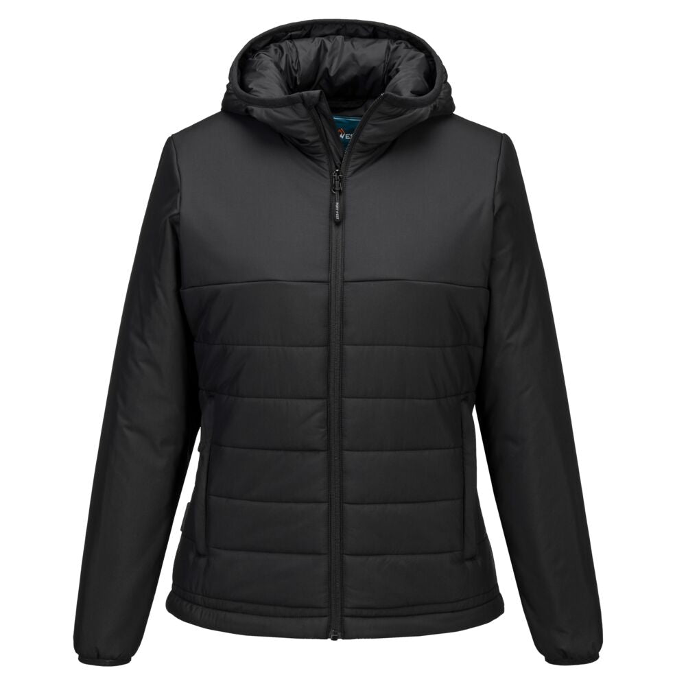 Professional Women's Hooded Insulated Baffle Jacket (S613)