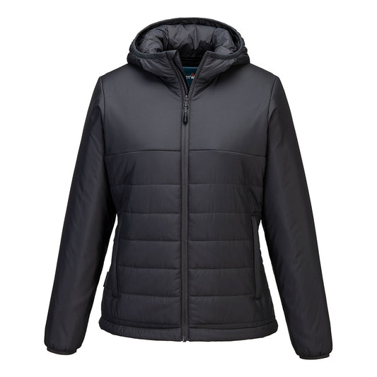 Professional Women's Hooded Insulated Baffle Jacket (S613)