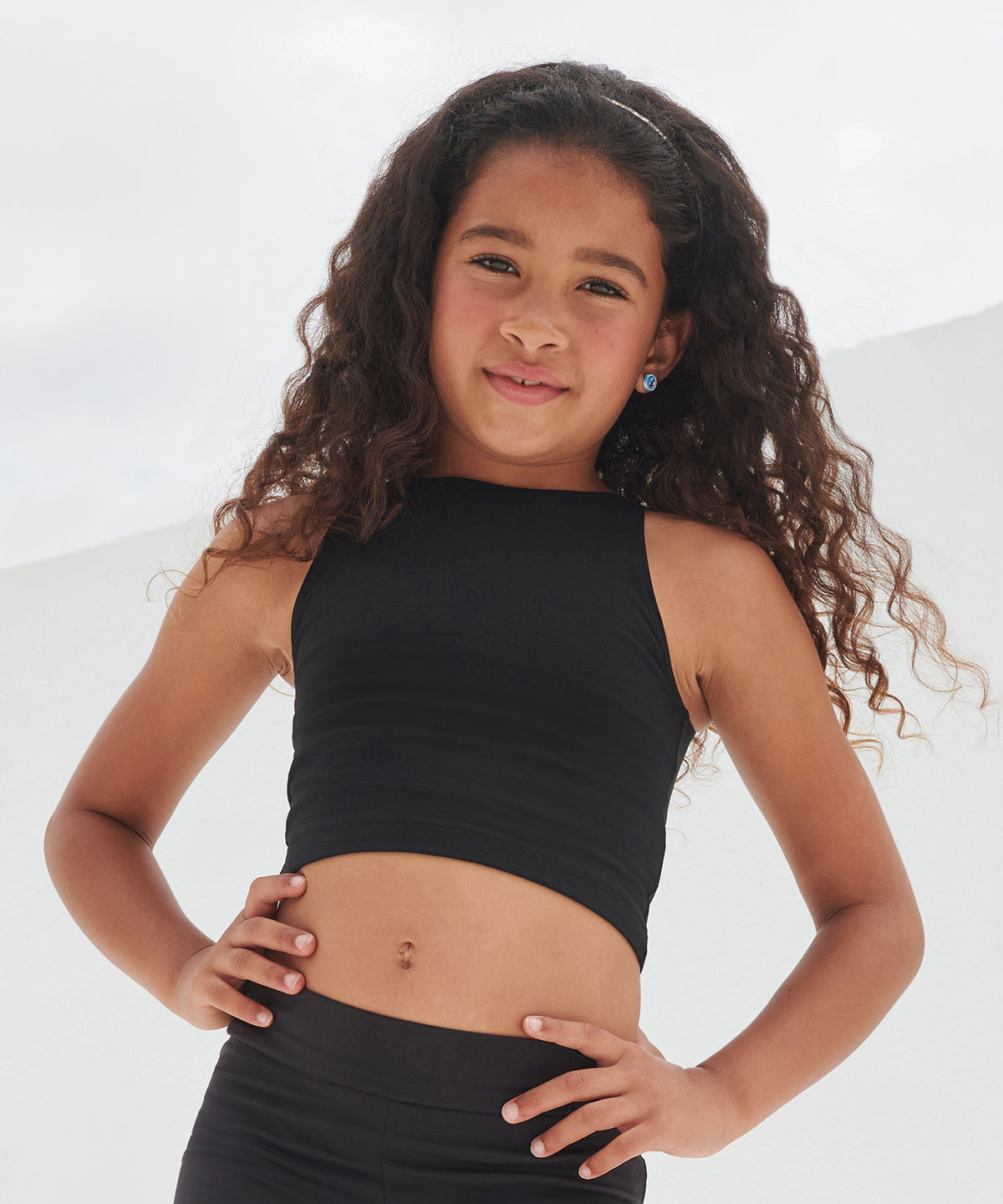 Black - Kids cropped top