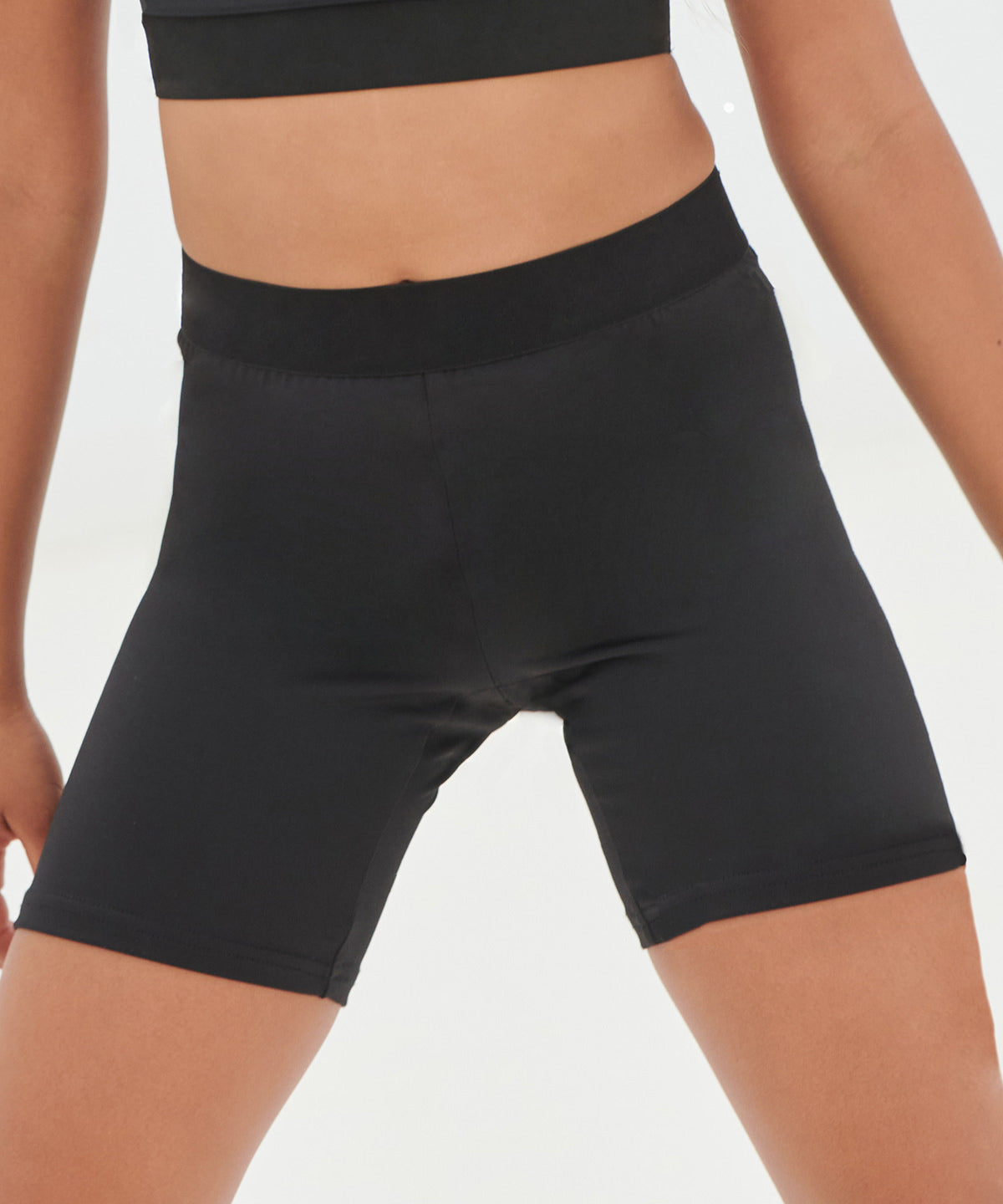 Black/Black - Kids fashion cycling shorts