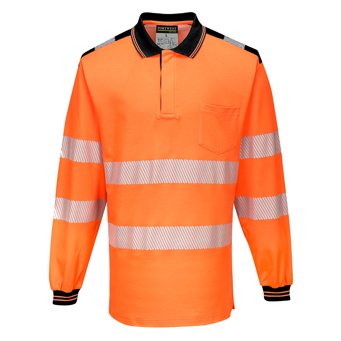 PW3 Hi-Vis Cotton Comfort Polo Shirt L/S (T184)