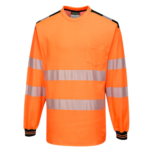 PW3 Hi-Vis Cotton Comfort T-Shirt L/S (T185)