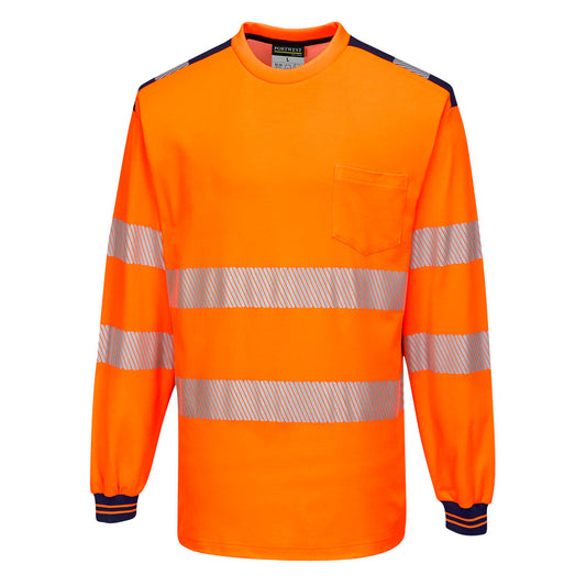 PW3 Hi-Vis Cotton Comfort T-Shirt L/S (T185)