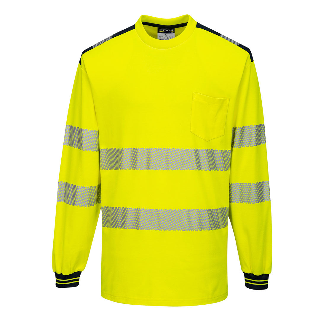 PW3 Hi-Vis Cotton Comfort T-Shirt L/S (T185)
